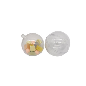 Decoration openable transparent plastic hollow ball