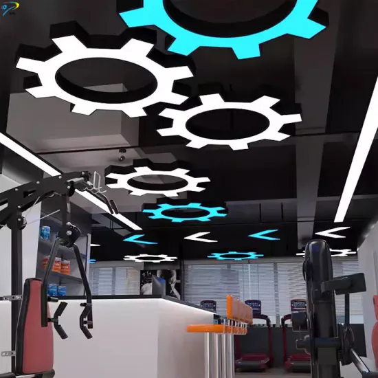 Customized Circle LED Linear Hanging Lamp 600mm Commercial Round LED Gear Pendant Light