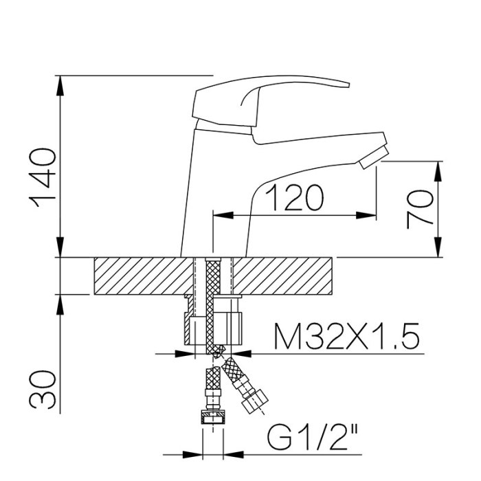 Premium 40mm Electroplated Tap with Zinc Alloy