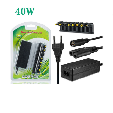 40W Automatic Adjustable Voltage Multi-function Universal Charger Adapter with Multi-Tips