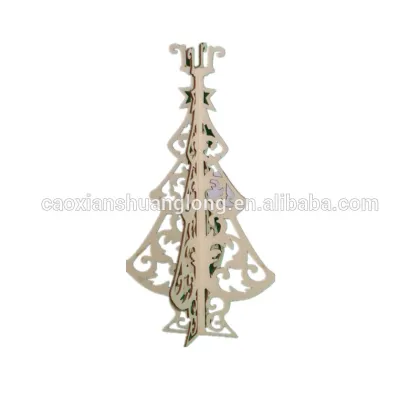 plywood unfinished wooden christmas tree ornament