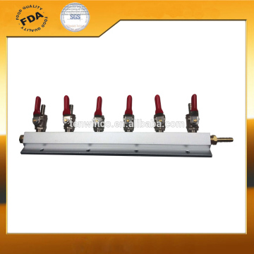 6way gas line manifold splitter with check valves home brew beer