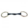 Double Jointed Blue Steel Ring Snaffle Bits