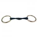 Bit di snaffle ad anello blu a doppio articolazione