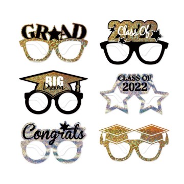 2022 Custom Graduation Party Paper Flash Glasses: Fun Photo Props & Toys