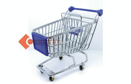 Small Gift Mini Kids Metal Shopping Carts Model With Chrome Plated