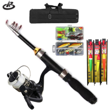 Telescopic Fishing Rod and Reel Combo Kit: Perfect Set for Adult Anglers Including Line, Lures, Hooks, and Bag