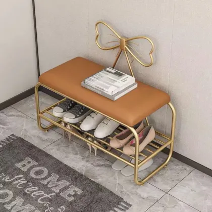 Household Entrance Shoe Changing Fitting Stool with Seat