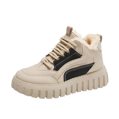 2022 Winter Women's Warm Cotton Running Shoes - Lightweight Velvet Outdoor Snow Boots