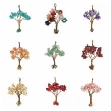 Natural Chip Semi Precious Stone Beads Life of Tree Pendant