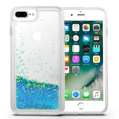 Caso anti-amarelado Quick Glitering Sand 2 in 1 para iPhone8