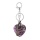 Amethyst Heart Antique Silver Dragon Gemstone Pendant (32x42mm) Keychain