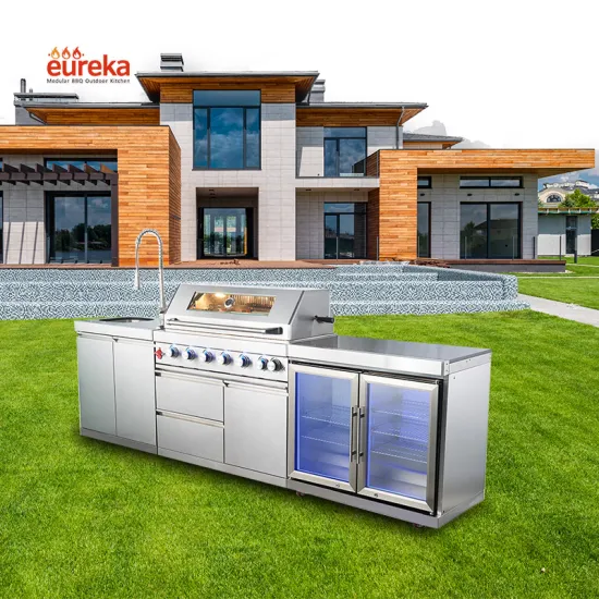 Custom Modern Design Stainless Steel Kitchen Cabinets with Wheels