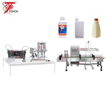 TOPCN Semi-Automatic Liquid Filling and Capping Machine Line