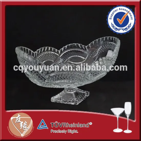 Stylish designed quality glass antique fruit bowl
