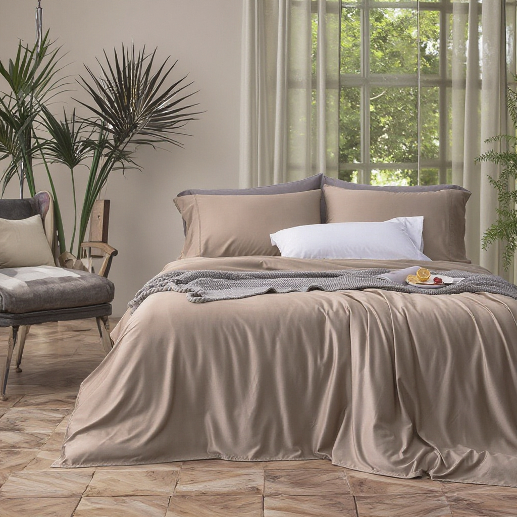 Cloudland King Queen Size Bed Linen Set Bamboo Fiber Hotel Bedding Linen Filling Comforter Bed Sheet Other Bed Components