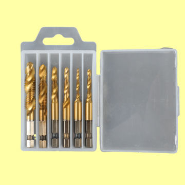 Source Manufacturer's Comprehensive Collection of Hex Shank HSS Metric Thread Tap Drill Bits, Featuring Spiral Trapezoidal Taps and Hand Screw Taps