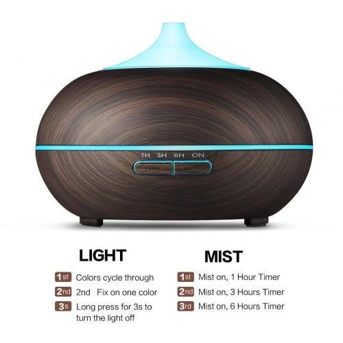 300ml Ultrasonic Humidifier Essential Oils Portable Diffuser