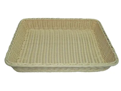 Square Handweaved Pp Rattan Fruit Basket With Any Pms Color