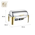 Bain Marie matlagningsutrustning/Bain Marie Golden Food Warmer