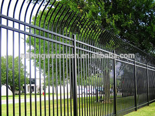High quality Spraying plastic Security Steel Fence for park