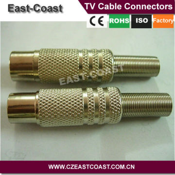 9.5m tv connector 75 ohm with cable spring