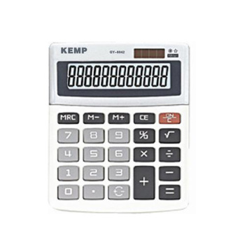 12 dígitos cinza calculadora grande
