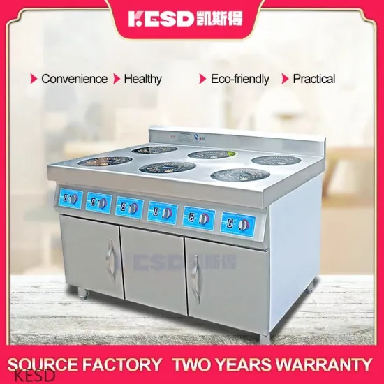 New Popular Commercial 6 Burner 6 Head Industrial Induction Range Cooker Electric Vegetable Cooker for Sale