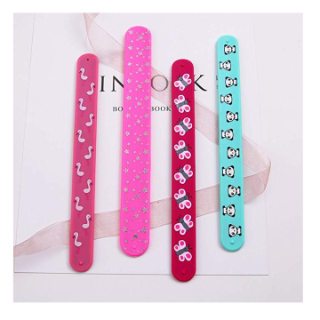 High Quality Printed Logo Silicone Slap Bracelet Wholesale