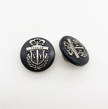 High Quality Fashion Logo Embossed Zinc Alloy Jeans Button
