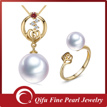 New Product Designs For Women Freshwater Pearl Jewelry Set 18K Pearl Findings Jewelry Fittings