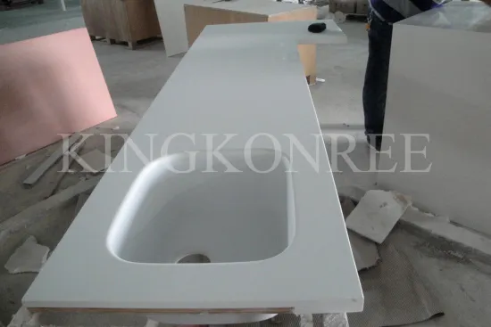 Oem 12mm Thickness Artificial Pure White Quartz Stone Countertops Solid Surface Worktop