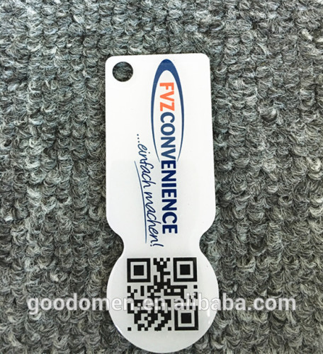 QR code supermarket trolley coin, shopping cart trolley coin, token trolley coin keyring