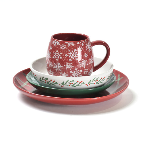 Stripe di decorazione natalizia Dink ceramica