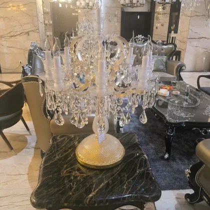 2023 New European K9 Crystal Candle Table Lamp