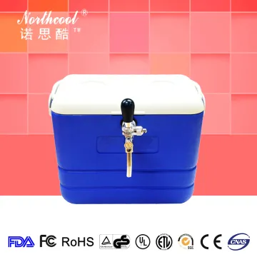 Thermoelectric ice cooler plastic coil jockey beer dispenser ice box
