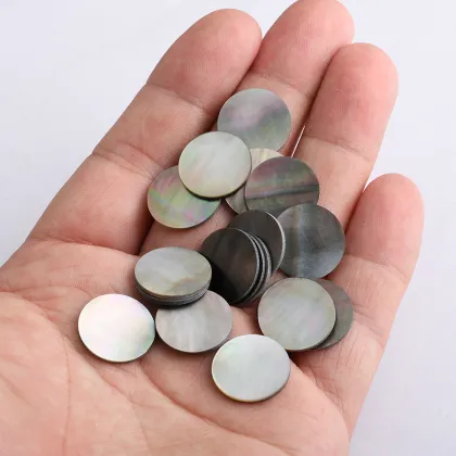 Various Size Black Mother of Pearl Coin Shape
