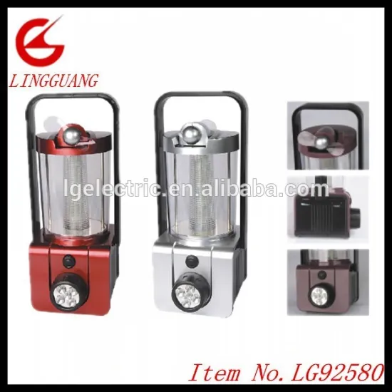 16LED+5LED camping light with radio and mini fan