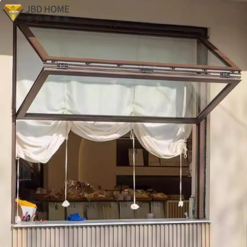 Lokal modèn aliminyòm plen View orizontal plisman fenèt