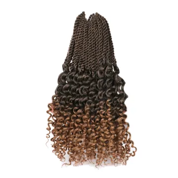 Hot Selling New Style Crochet Beauty Fashion Extensions Curl Hair Natural Synthetic Senegalese Twist Curly Ends Hair
