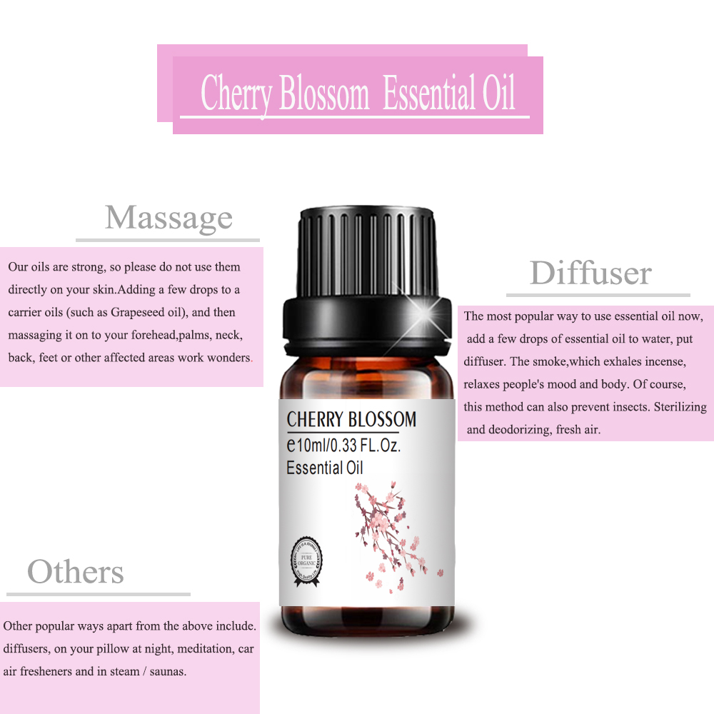 cosmetic grade top quality 10ml cherry blossom oil