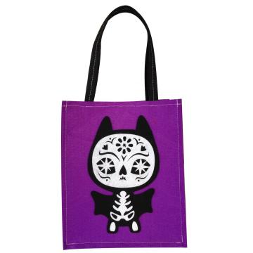 Halloween tote candy bag with cute bat pattern