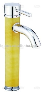 yellow bathroom sink stone faucet