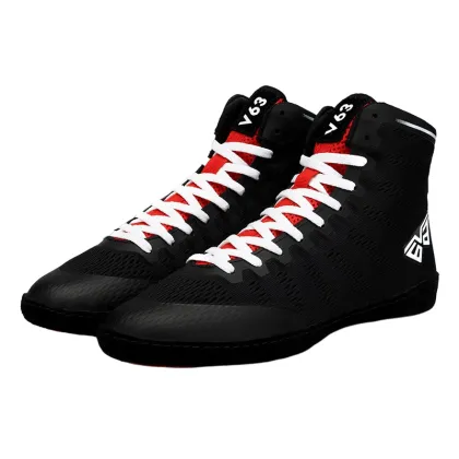 Custom Logo Lightweight Anti-Slip Boxing & Wrestling Shoes for Men