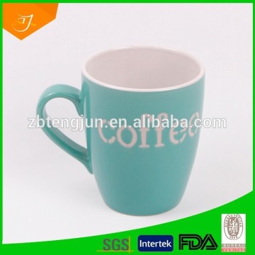 ceramic coffee mug,high quality debossed mug, customer stoneware mug