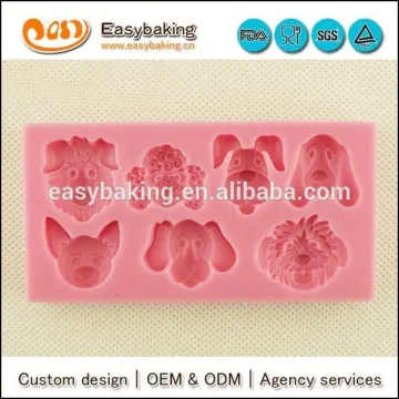 Custom fondant cake decorating pet dog silicone mold