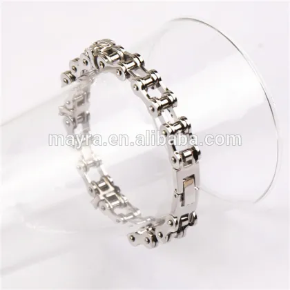 mens Motorcycle Chain Stainless Steel Biker Skull Bracelet