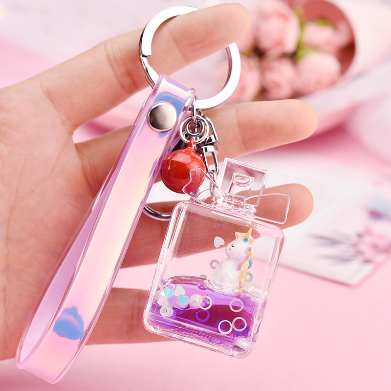 Unicorn Liquid Keychain New