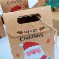 Boîte-cadeau d'emballage de Noël en papier kraft imprimé personnalisé