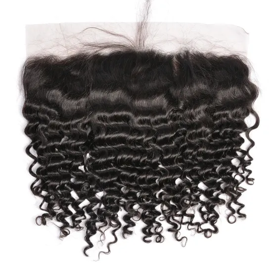 Hot selling top quality 13*4 and 13*6  deep wave  swiss lace frontal
